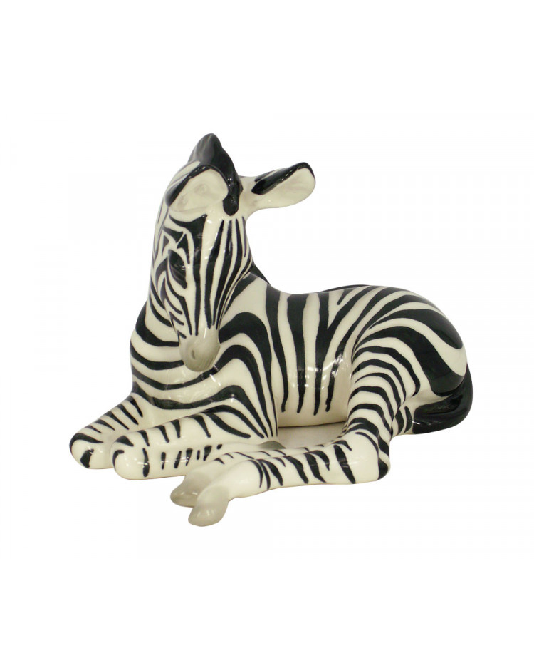 LOMONOSOV IMPERIAL PORCELAIN FIGURINE ZEBRA BABY RELAXING